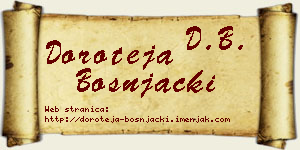Doroteja Bošnjački vizit kartica